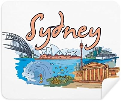 Австралия Град Сидни Опера, Акварел Плат За Почистване на Екрана за Пречистване на 2 елемента Замшевой Тъкан