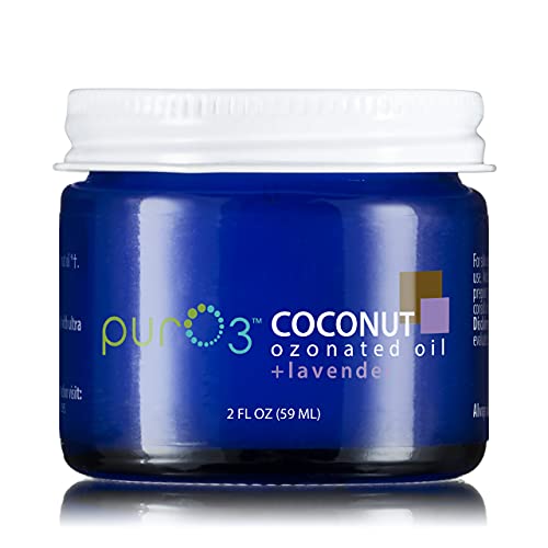 Озонированное кокосово масло PurO3 с лавандула - 2 унции - Стъклени буркани