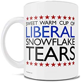 Законодателите на модата Политико–Либерални сълзи – Бяла керамична чаша – идеална за подарък или за колекционери