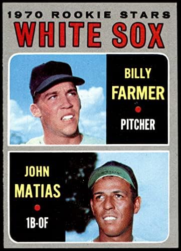 1970 Topps 444 Начинаещи Уайт Сокс Джон Матиас /Бил Фармър Чикаго Уайт Сокс (бейзболна картичка) EX Уайт Сокс