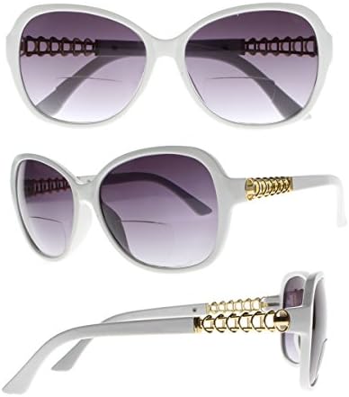 Бифокални Очила Ридеры Gold Metal Линк Arms Очила За Четене UV400 Pro Оцветени Слънчеви Очила