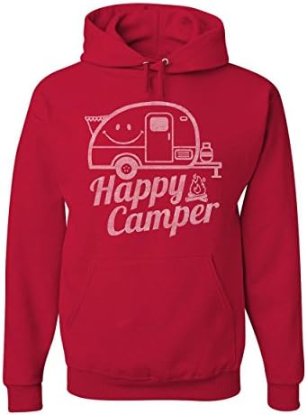 Тениска Hunt Happy Camper Hoody С Качулка на АВТОБУСА Туризъм Къмпинг Лятна Hoody За Пътуване На Природата