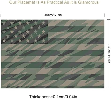 Камуфляжный Флаг на САЩ Пластмасова Подложка За маса за Хранене 17,7 X 11,8 PVC Дъска Тампон Протектор Правоъгълник