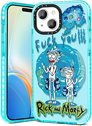 Jowhep Рик Mort за iPhone 14 Плюс 6,7Калъф с С Анимационни герой за Момичета, Детски Калъфи за телефони за момчета,