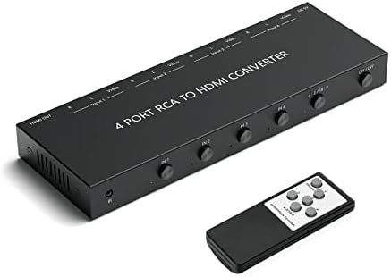 Dingsun 4 порта AV-HDMI Конвертор RCA/композитен/CVBS/AV-ключ към HDMI Конвертор Адаптер Поддръжка на смяна