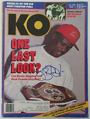 Джеймс Бъстър Дъглас Подписа Декември 1990 KO Magazine 157755 - Боксови списания с автограф