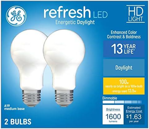 Led лампа GE Refresh 100-Ватов Еквалайзер А21 с регулируема яркост при дневна светлина (2 бр.)