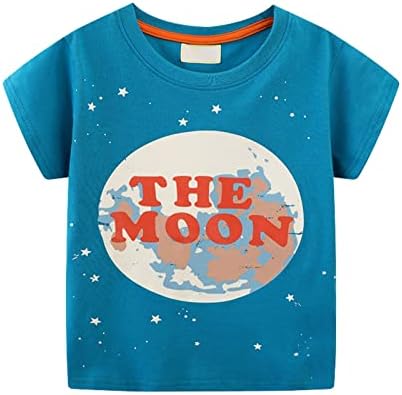 Детска Светещ тениска с къси ръкави за момчета от Лунния Модел, Черна за Новородени от Outfit
