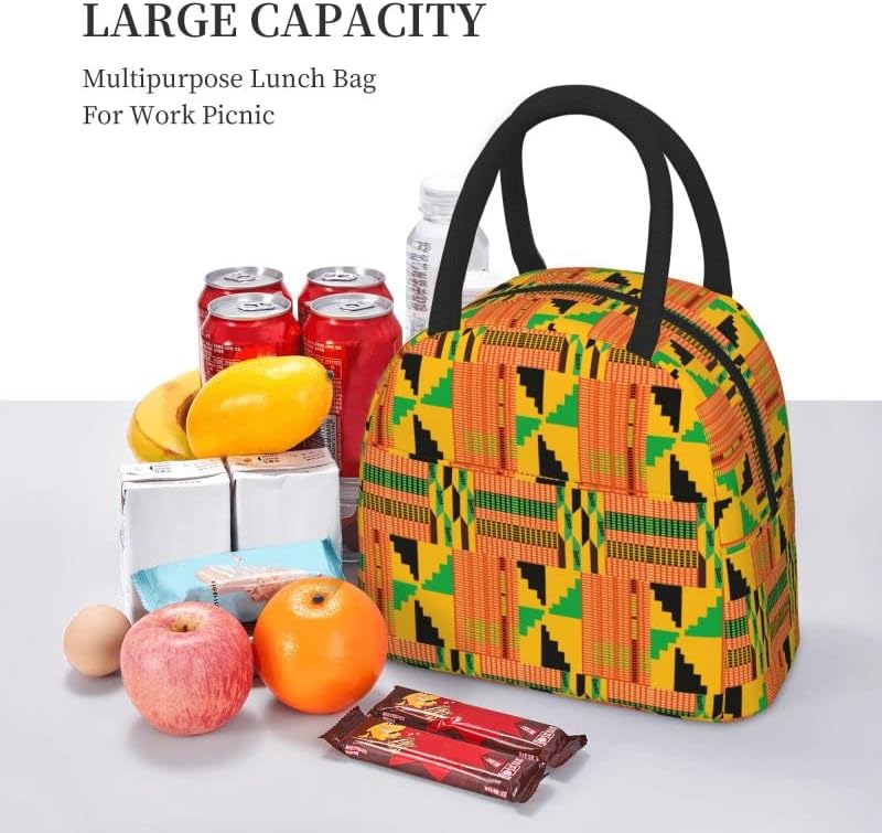 Преносим чанта за обяд с удебелени изолация от алуминиево фолио с шарките на поръчка в африканския стил 2023