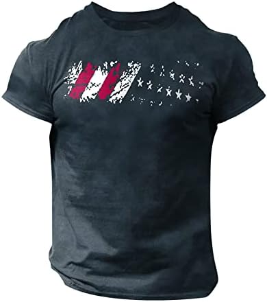 Мъжки t-shirt 4 юли в Звездна Лента с изображение на Знамето на САЩ, Тениски с Графичен Дизайн, Американски