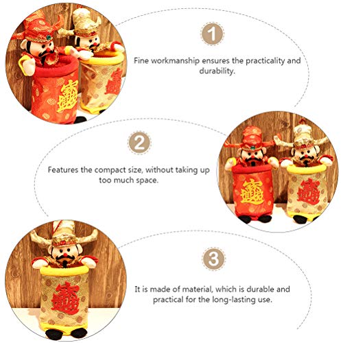 Abaodam Украса На Работния Плот В Китайски Стил Бог На Богатството Чанта Бонбони Тенис На Кофата За Боклук Подарък