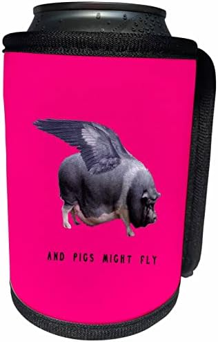 3дРоза И Свинете Могат да Летят на Кръста изображение на Забавни Животни - Опаковки за бутилки-Охладители (cc_356607_1)