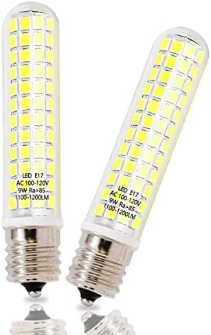 Led лампа E17, нова подобрена - Лампа E17, 125 × 2835 SMD, с регулируема яркост 9 W, Еквивалентна халогенна