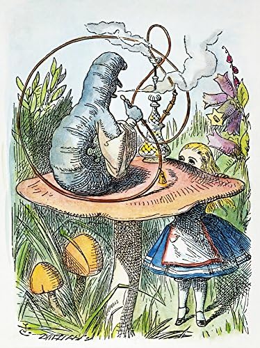 Алиса в Страната на чудесата 1865 Надвайс С илюстрации на Caterpillar сър Джон Тенниела От първото издание на