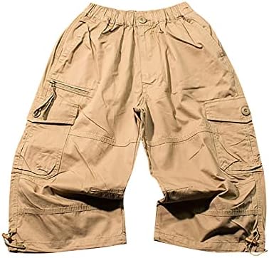 Мъжки къси Панталони-Карго,Мъжки къси Панталони-Карго Капри, Ежедневни Туристически Панталони Под Коляното,