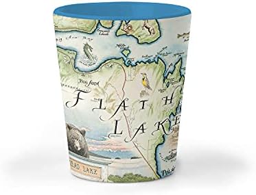 Xplorer Maps Карта на езерото Флэтхед Монтана Керамична чаша без бисфенол А - За офиса, дома, за подарък, парти
