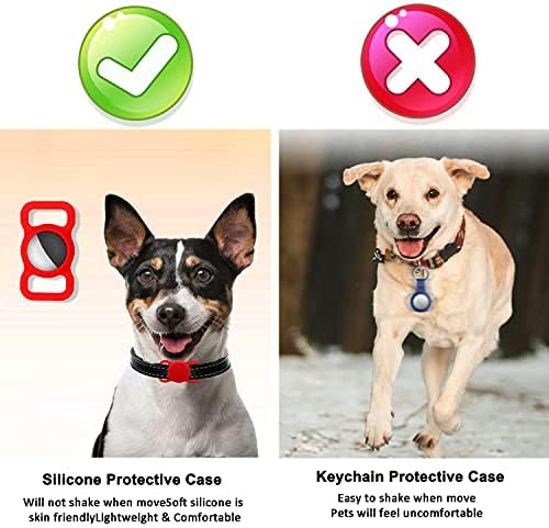 Силиконов Защитен Калъф Sichy за домашни любимци за Apple Airtag GPS Finder, Контур за Яка за кучета, Контур