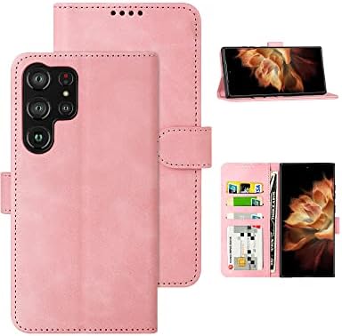 Чанта-портфейл Eastcoo с панти капак за Samsung Galaxy S23 Ultra, [3 слота за карти] [Функция на каботажните],