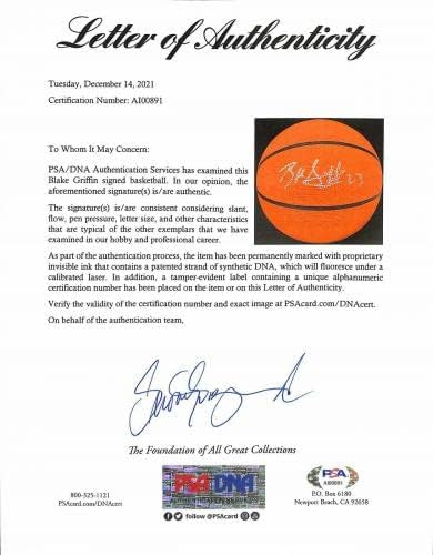 Баскетболни Топки с Автограф на Блейк Грифин Клипърс Нетс Бутало PSA/DNA AI00891 - Баскетболни Топки С Автограф