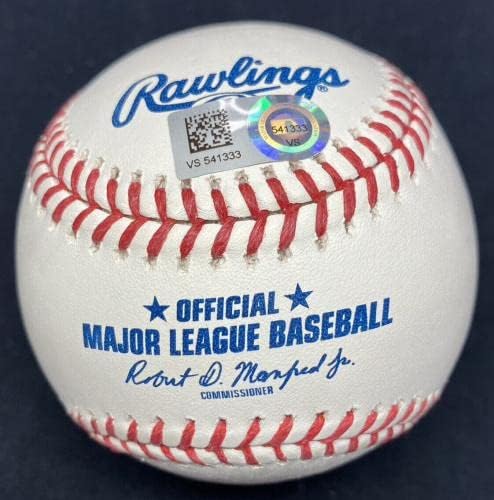 Майкъл Нелсън Майк Пъстърва Пълно Име е Подписан от MLB Бейзбол Холограма Бейзболни Топки С Автографи