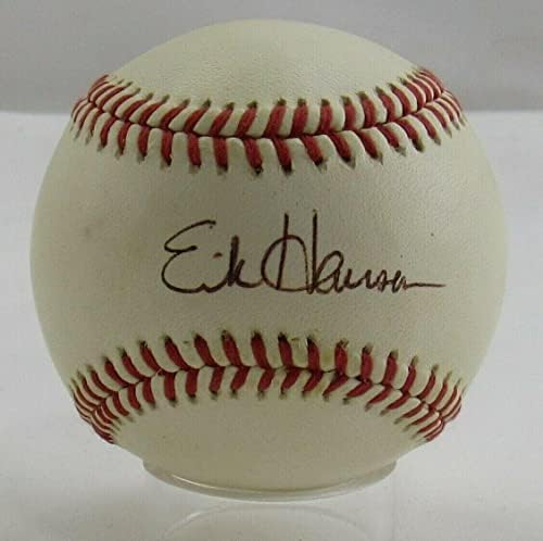 Ерик Хенсън Подписа Автограф Rawlings Baseball В100 - Бейзболни Топки С Автографи