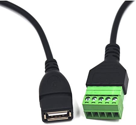 Kework 11,8-инчов USB 2.0, 5-пинов винтовым конектор за свързване на адаптер за зареждане и пренос на данни