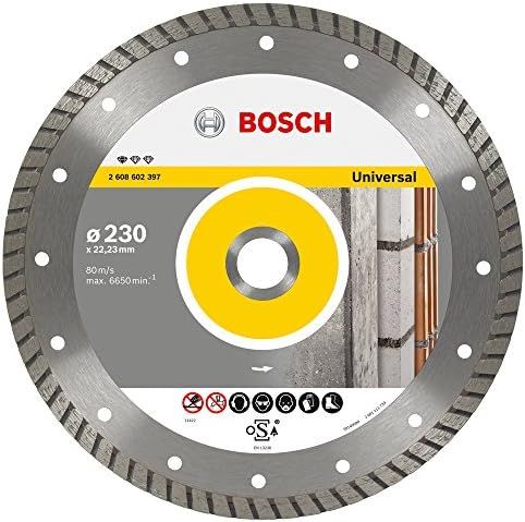 Bosch 2608602397 Стандарт за Универсално Диамантения прекъсване на колело диск Turbo, Диаметър 230 мм 22,23