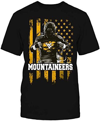 Hoody с качулка FanPrint West Virginia Mountaineers - Флаг на играча - West Virginia Mountineers