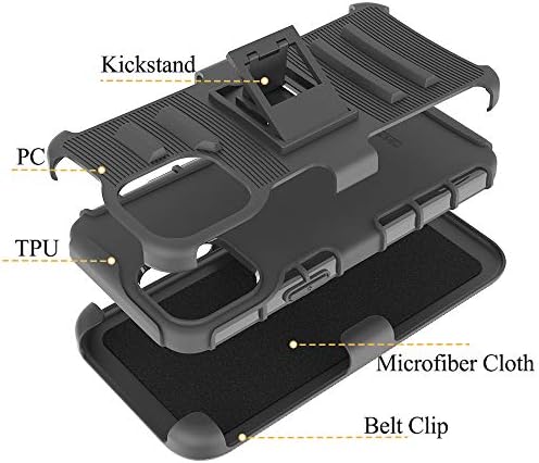 Устойчив на удари Разход чанта-кобур с клипс за колан за iPhone 12 Mini / iPhone 12 Pro / iPhone 12 Pro Max