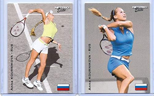(2) Анна Курникова 2003ПЪРВАТА в историята на ПАРТИЯТА картички начинаещ NETPRO Elite Tennis!