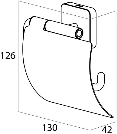 Титуляр на ролка тоалетна хартия, Тигър, steelZamac, Матиран от неръждаема стомана, 13 x 12,6 x 4,2 cm