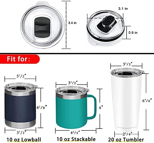магнитна капачка за чаша на 20 грама, 4 опаковки Сменяеми капаци за походного чаша от неръждаема стомана с 20