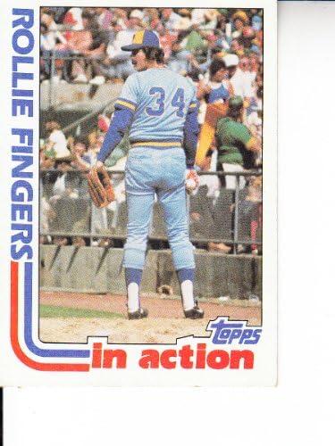 1982 Topps Baseball 586 Ролли Фингерс ИА в действие