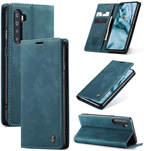 Калъф за телефон One Plus Nord Премиум-клас, изкуствена кожа, чанта-портфейл със сгъваеми магнитен капак 2 в