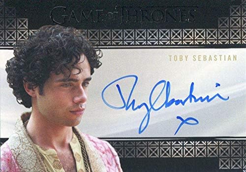Пощенска картичка с автограф на Тоби Себастиан от Игра на престола 2018 г. - Телевизионни търговски карта