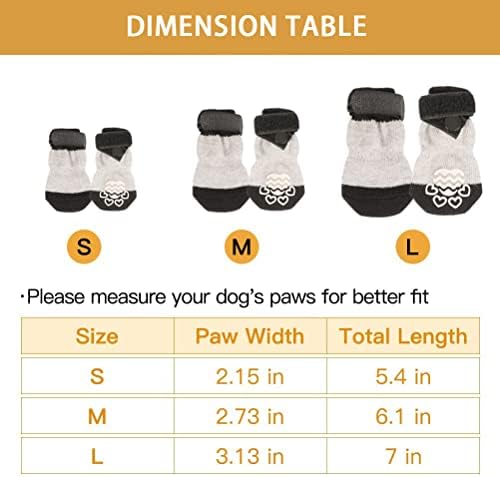 Mihealpet 8 Бр. Мини чорапи за кучета с регулируеми джапанки за носене на закрито, върху дървена пода, защита