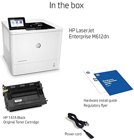 Монохромен принтер HP LaserJet Enterprise M612dn с вграден Ethernet и двустранен печат (7PS86A)