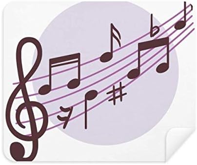 Кръглата Форма на Flappg Музикални Ноти, Плат За Почистване на Екрана за Пречистване на 2 елемента Замшевой