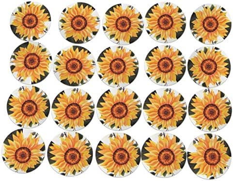 Нови винил Merk Sunflower - 2 Кръгли индивидуални стикери за лаптоп, бутилки за вода, подаръци за партита и