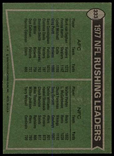 1978 Topps 333 Бързи лидери Уолтър Пейтън / Марк ван Эген Мечки / Похитителите (Футболна карта) VG / EX +