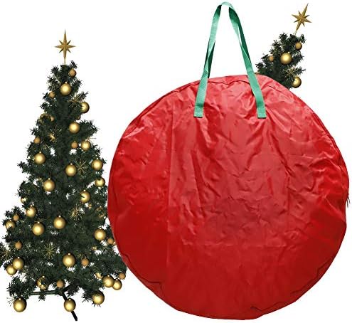 Сгъваема Чанта за съхранение на Коледни дърво коледна Венци Lazyspace, Чанта за съхранение на Коледни Гирлянди,