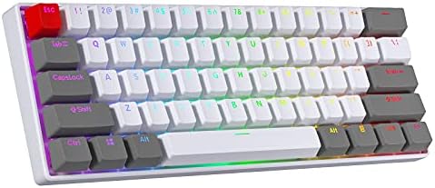 Мини-механична клавиатура BOYI 61, 60% мини-ключ клавиатура клавиатура RGB PBT Cherry MX Switch Компактна ръчна