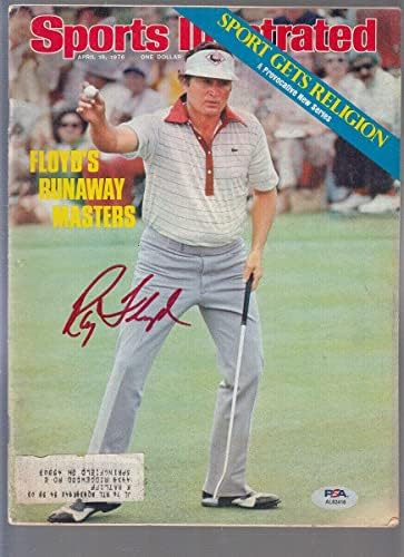 Реймънд Флойд подписа 1976 Sports Illustrated 4/19 Autograph Мастърс PSA / DNA * 416 - Списания по голф с автограф