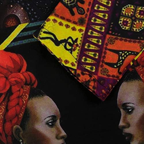 Модно Африкански Рокля, Реколта Рокли С Принтом За Жени, На Средния Ръкав, V-Образно Деколте, Ежедневното Свободно