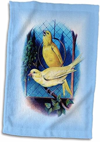 Кърпи 3dRose Florene Victorian - Жълти което се канарче викториански времена - twl-60577-1)