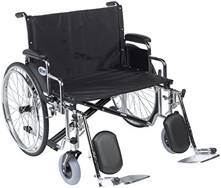Drive Medical STD26ECDDA-ELR Sentra Ео За тежки условия на работа, Много широка инвалидна количка, Черна