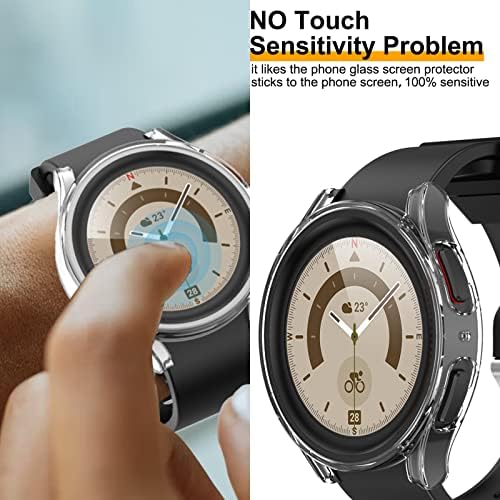 [3 + 3 опаковки] Симпатичен защитен калъф за Samsung Galaxy Watch 5 Pro 45 мм водоустойчив Матиран броня от