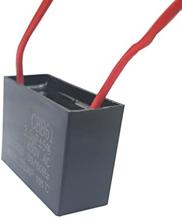 Кондензатор монтаж на таван фенове CBB61 2 тел 3,5 icf е Съвместим с кондензатора на вентилатора 400/350/300/250VAC