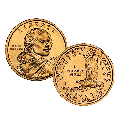 2008, P, D Набор от монети индианци (сакагавея/Gold) в 2 долара, Без да се прибягва