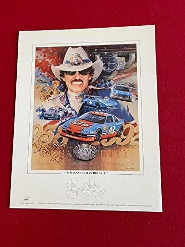 1993, Ричард Пети, с автограф (JSA) Ограничен тираж 11x14 (Рядък / ретро) - Снимки НАСКАР с автограф